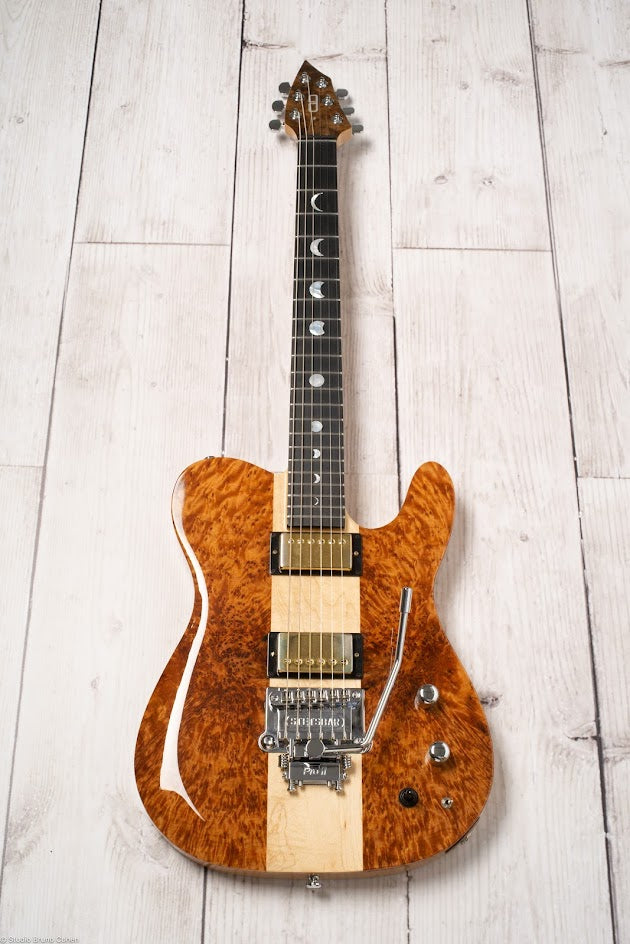 TC Custom Blonde - Pièce Unique et sur mesure- Guitare à manche traversant de la marque de lutherie française De Leeuw Guitars. Guitare Made in France - Guitar Made in France