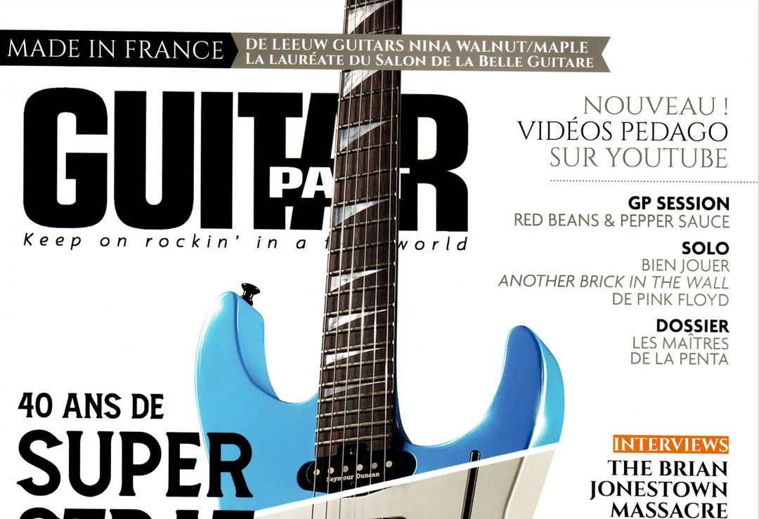 La NINA Deep Blue dans le Guitar Part d'Octobre 2022