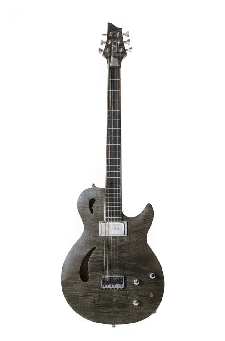 Nina_Guitar_Black_bird_front_De_Leeuw_Guitars_Paris_Made_in_France_Luthier_Guitar_Maker_France_Neck_Through_Manche_Traversant