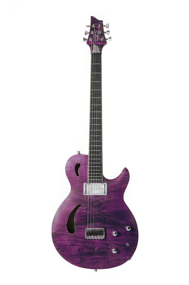 Nina_Guitar_Lavender_fields_of_Provence_Oil_finish_front_De_Leeuw_Guitars_Paris_Made_in_France_Luthier_Guitar_Maker_France_Neck_Through_Manche_Traversant