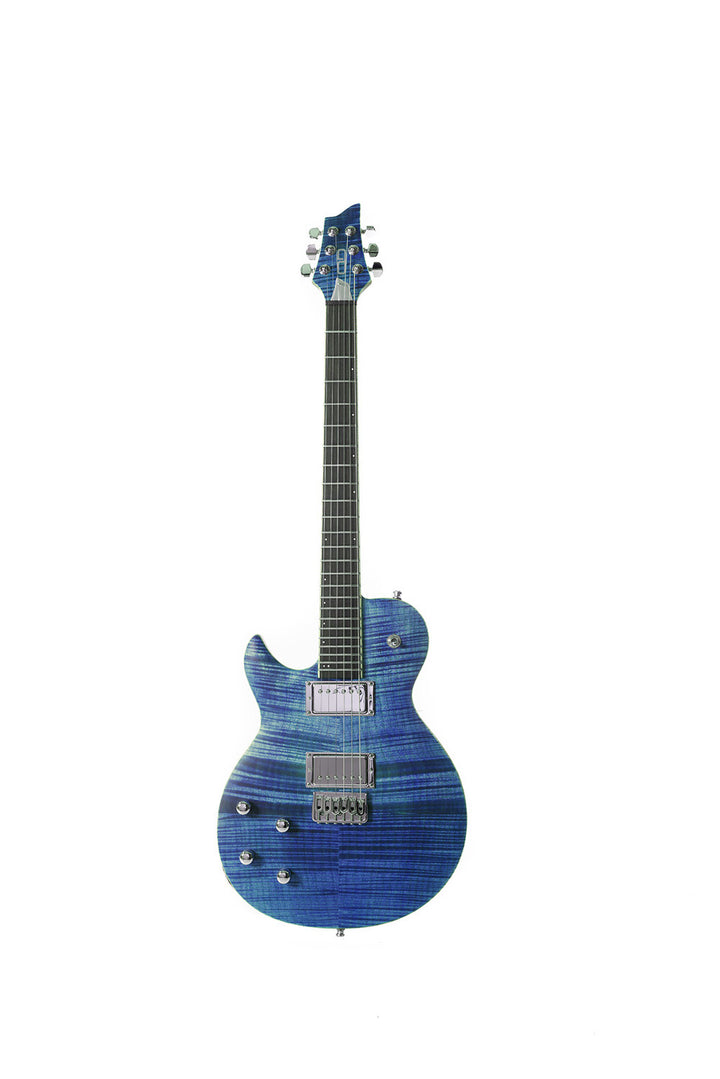 SC_Walnut_Maple_Deep_Blue_Front_left_handed_De_Leeuw_Guitars_Paris_Made_in_France_Luthier_Guitar_Maker_France_Neck_Through_Manche_Traversant