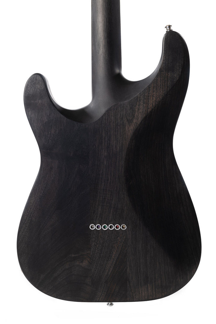 ST_Full_Walnut_Black_Bird_Back_close_up_De_Leeuw_Guitars_Paris_Made_in_France_Luthier_Guitar_Maker_France_Neck_Through_Manche_Traversant