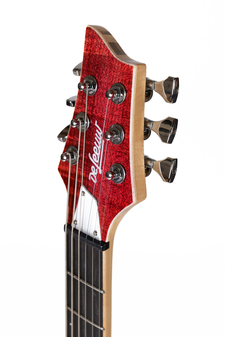 Nina_Guitar_French_Strawberry_Blue_Glossy_Varnish_Close_Up_Head_Side_1_De_Leeuw_Guitars_Paris_Made_in_France_Luthier_Guitar_Maker_France_Neck_Through_Manche_Traversant