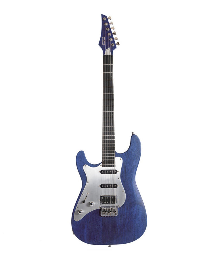 ST_Full_Walnut_Deep_Blue_Front_left_handed_De_Leeuw_Guitars_Paris_Made_in_France_Luthier_Guitar_Maker_France_Neck_Through_Manche_Traversant