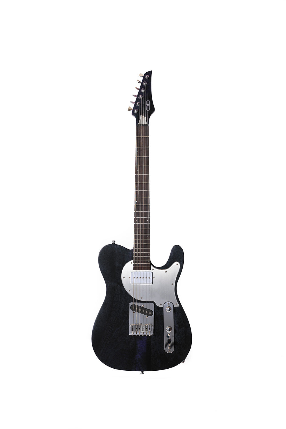 TC_Walnut_Black_Bird_front_De_Leeuw_Guitars_Paris_Made_in_France_Luthier_Guitar_Maker_France_Neck_Through_Manche_Traversant