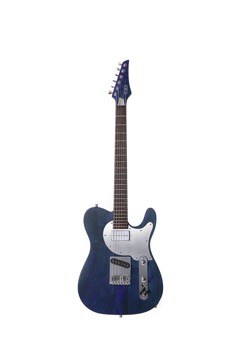 TC_Walnut_Deep_Blue_front_De_Leeuw_Guitars_Paris_Made_in_France_Luthier_Guitar_Maker_France_Neck_Through_Manche_Traversant